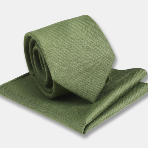 Plain Moss Hanky And Tie Set Thumbnail