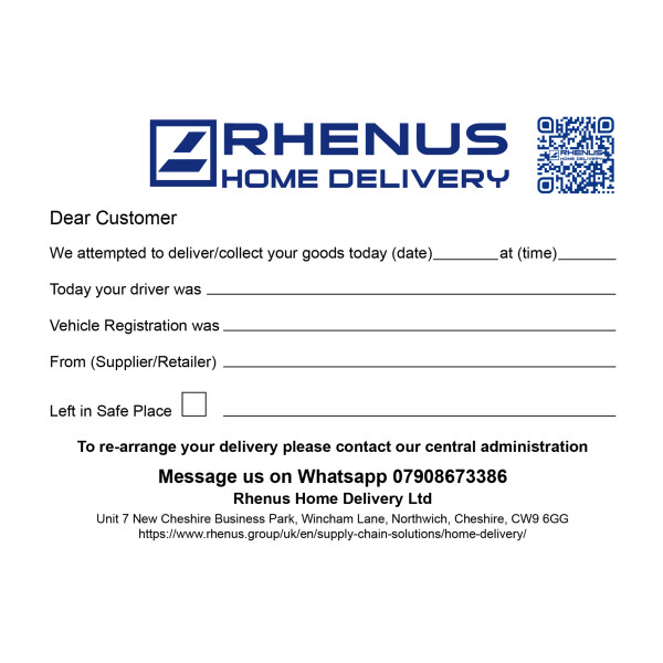 Delivery Calling Card Thumbnail