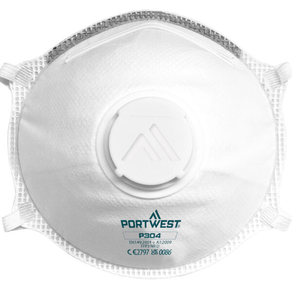 FFP3 Valved Dolomite Light Cup Respirator (Pk10) Thumbnail
